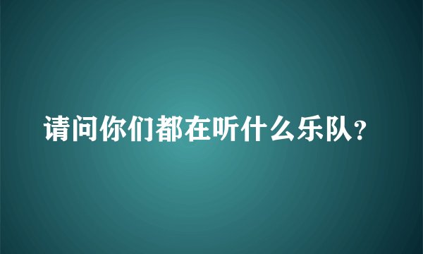 请问你们都在听什么乐队？