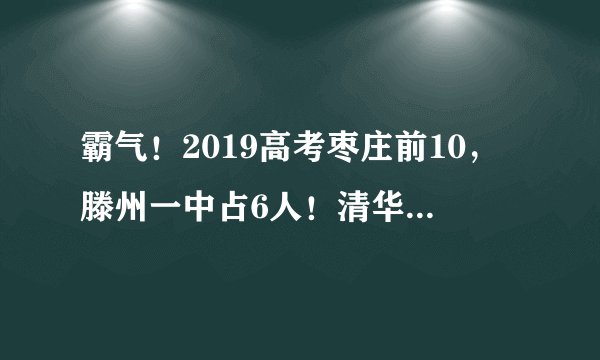 霸气！2019高考枣庄前10，滕州一中占6人！清华、北大估计可录取8人！