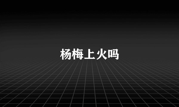 杨梅上火吗