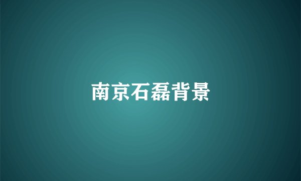 南京石磊背景