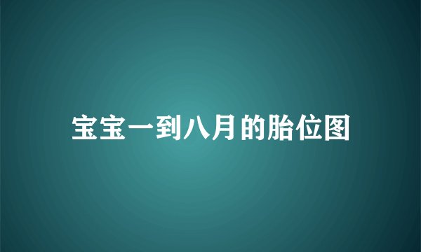 宝宝一到八月的胎位图