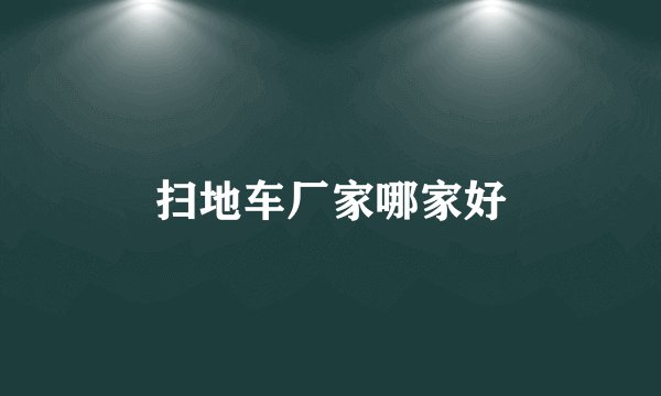 扫地车厂家哪家好