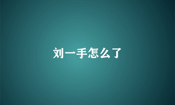 刘一手怎么了