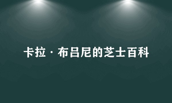 卡拉·布吕尼的芝士百科