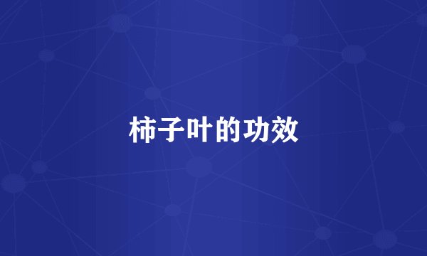 柿子叶的功效