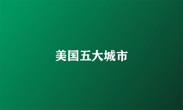 美国五大城市