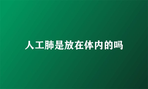 人工肺是放在体内的吗
