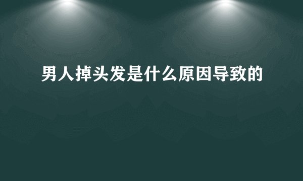 男人掉头发是什么原因导致的