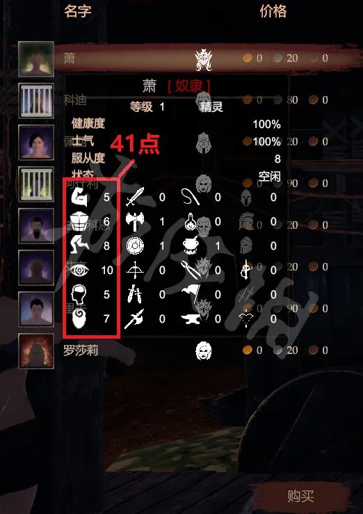 《黑荆棘角斗场》奴隶怎么买 奴隶属性和特性介绍