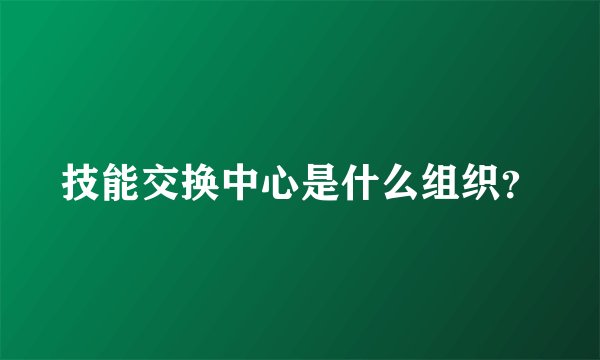 技能交换中心是什么组织?
