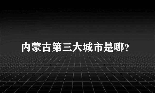 内蒙古第三大城市是哪?