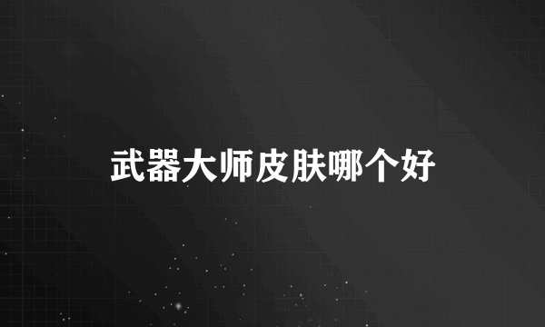 武器大师皮肤哪个好