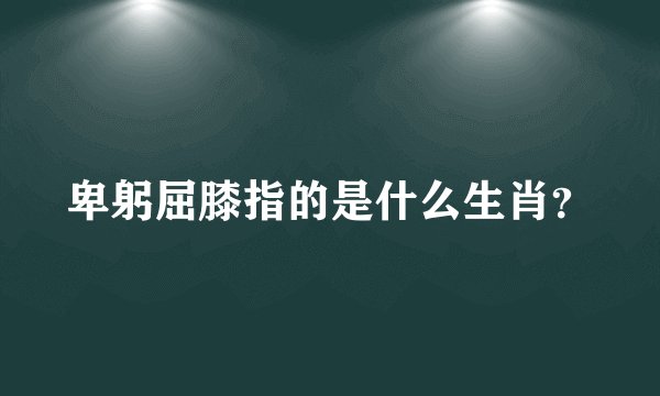 卑躬屈膝指的是什么生肖？