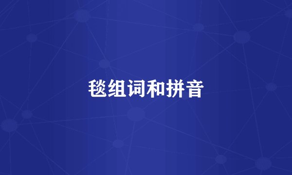 毯组词和拼音