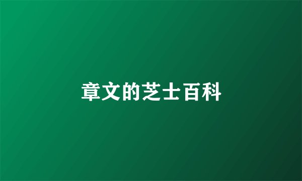 章文的芝士百科