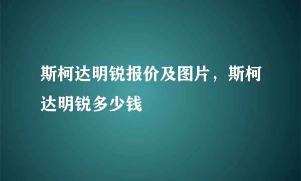 斯柯达明锐报价及图片，斯柯达明锐多少钱