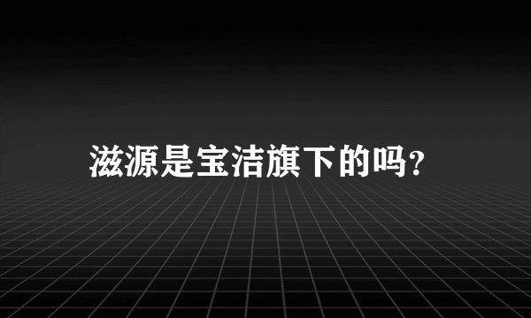 滋源是宝洁旗下的吗？