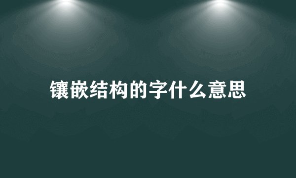 镶嵌结构的字什么意思
