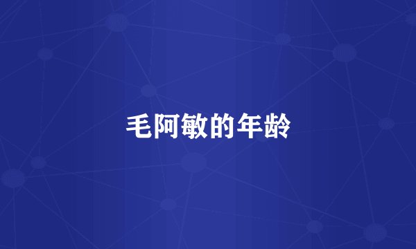 毛阿敏的年龄