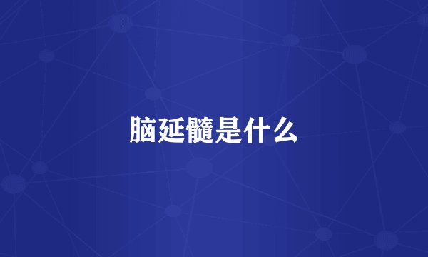 脑延髓是什么