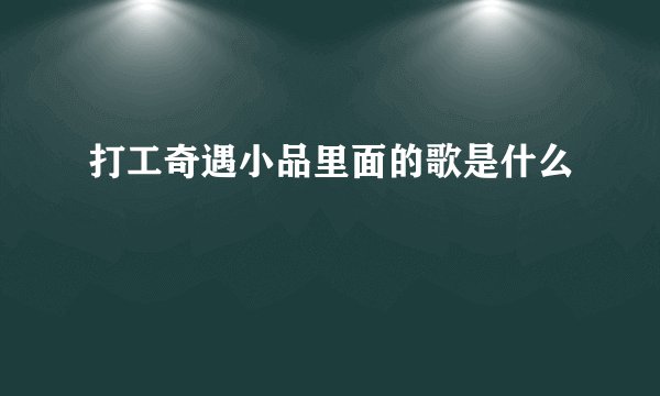 打工奇遇小品里面的歌是什么