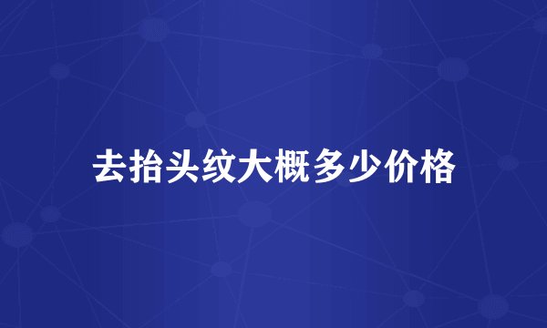 去抬头纹大概多少价格