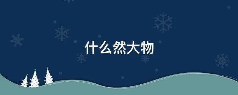 什么然大物