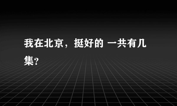 我在北京，挺好的 一共有几集？