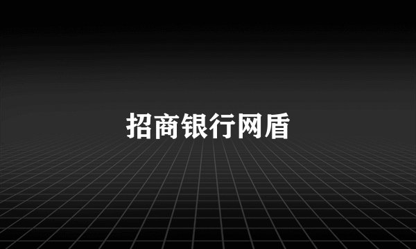 招商银行网盾