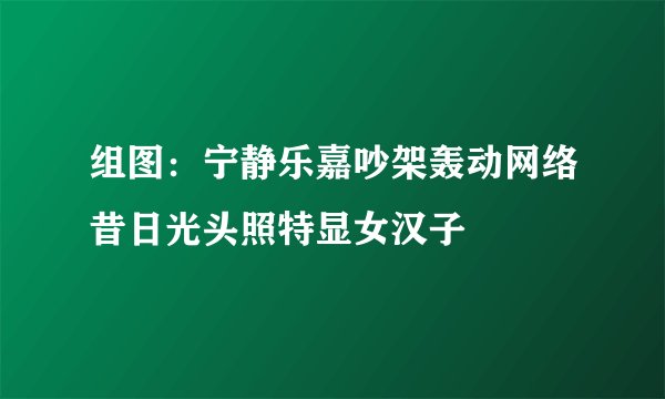组图：宁静乐嘉吵架轰动网络昔日光头照特显女汉子
