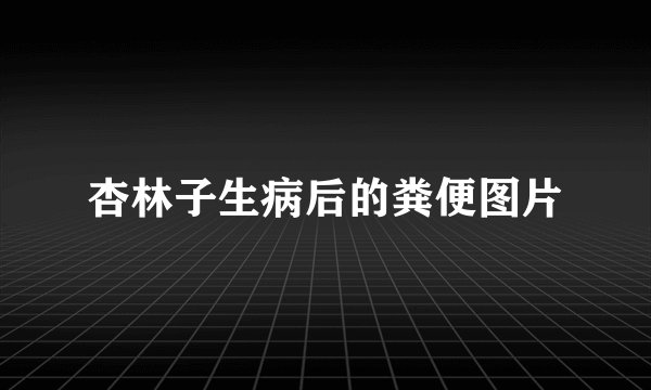 杏林子生病后的粪便图片