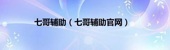七哥辅助（七哥辅助官网）