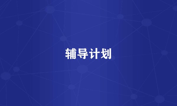 辅导计划