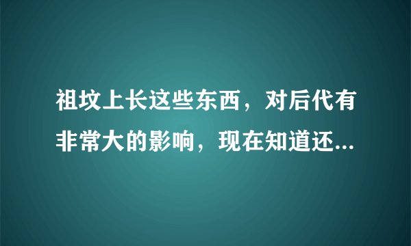 祖坟上长这些东西，对后代有非常大的影响，现在知道还不算晚！