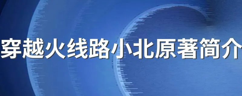 穿越火线路小北原著简介 穿越火线路小北原著介绍