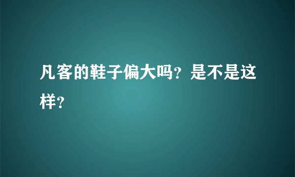 凡客的鞋子偏大吗？是不是这样？