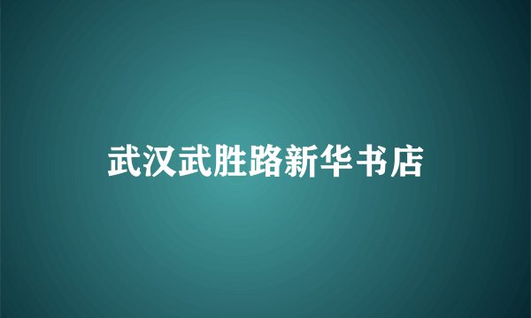 武汉武胜路新华书店
