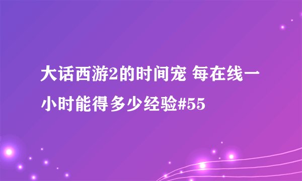 大话西游2的时间宠 每在线一小时能得多少经验#55