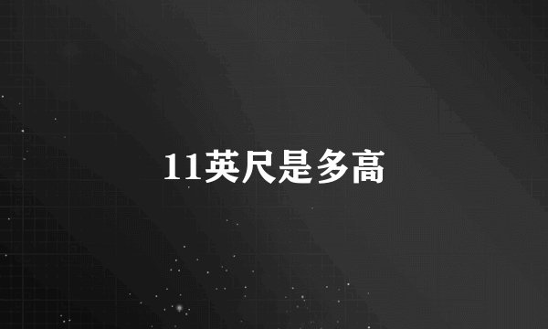 11英尺是多高
