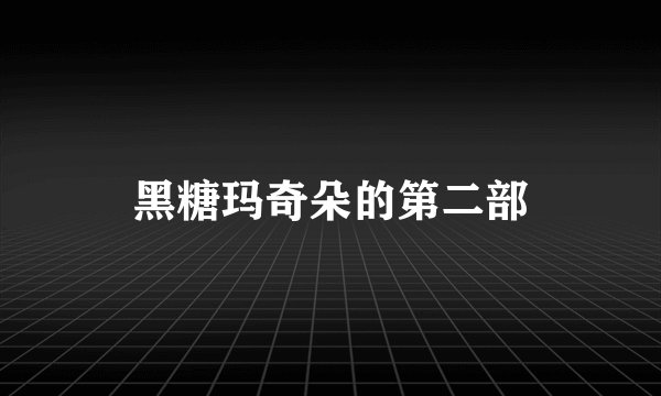 黑糖玛奇朵的第二部