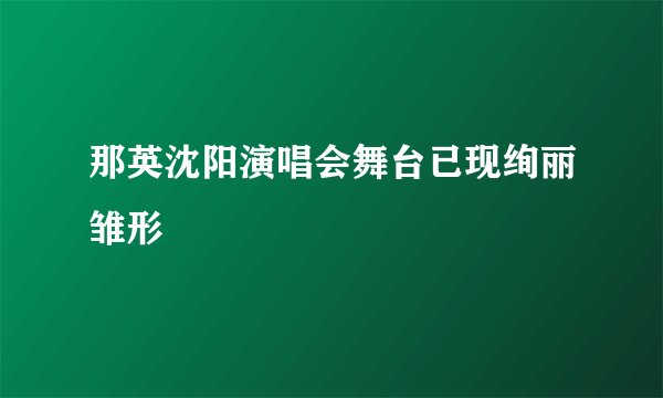 那英沈阳演唱会舞台已现绚丽雏形