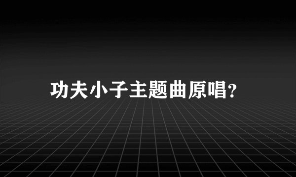 功夫小子主题曲原唱？