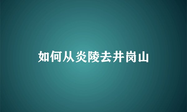 如何从炎陵去井岗山