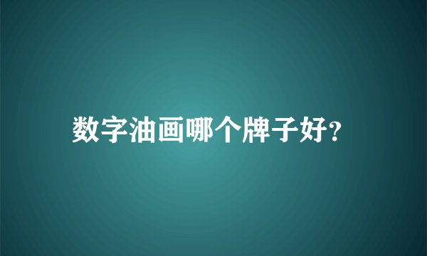 数字油画哪个牌子好？