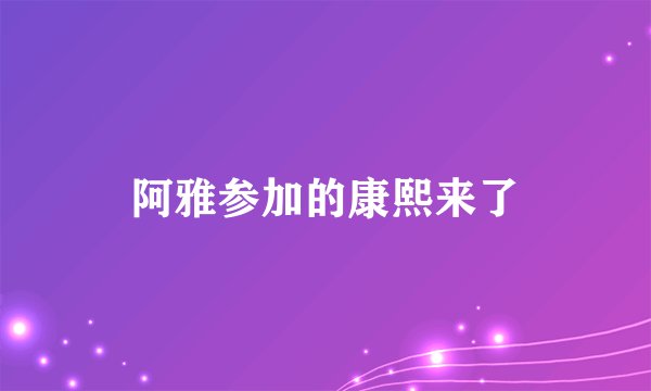 阿雅参加的康熙来了
