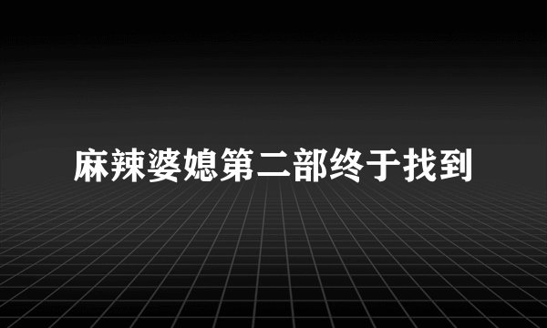 麻辣婆媳第二部终于找到