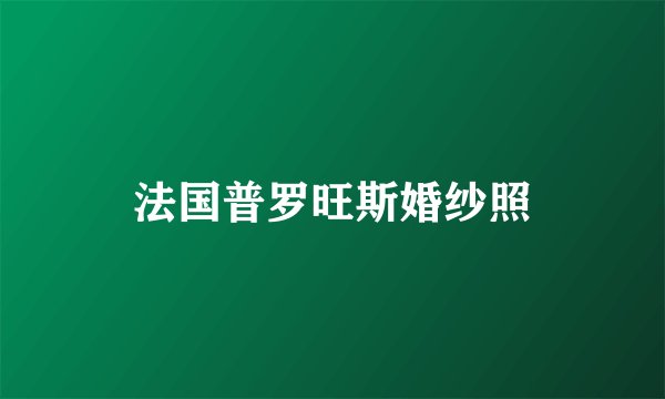法国普罗旺斯婚纱照