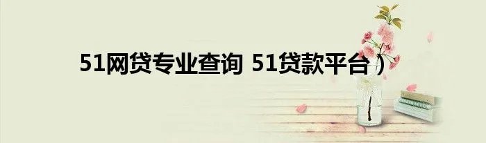 51网贷专业查询 51贷款平台）