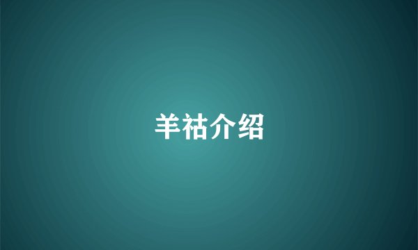 羊祜介绍