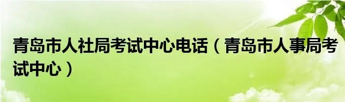 青岛市人社局考试中心电话（青岛市人事局考试中心）